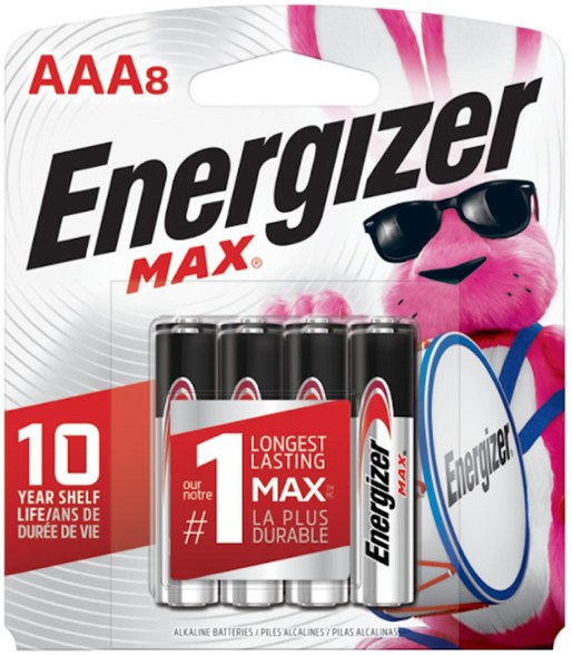 Energizer MAX AAA batteries 8-pack for reliable power in small devices