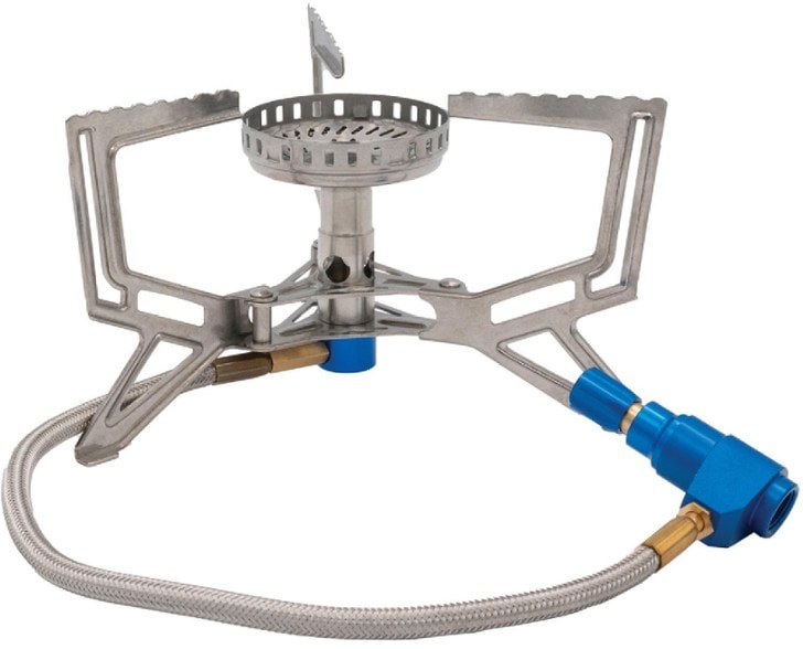 Side view of the Olicamp TrailBlazer showing its wide pot support for camping stove use