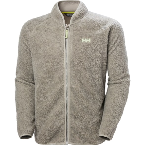 Helly Hansen Men's Box Pile Fleece Jacket close-up showing high collar and zipper.