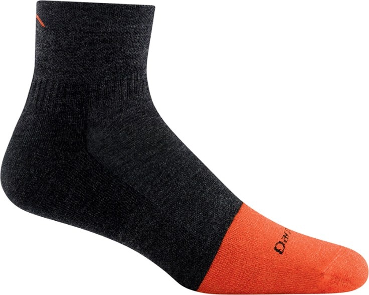 Close-up of All-Season Quarter Cushion Merino Socks for Men, showcasing the fine-gauge knit and cushioning.