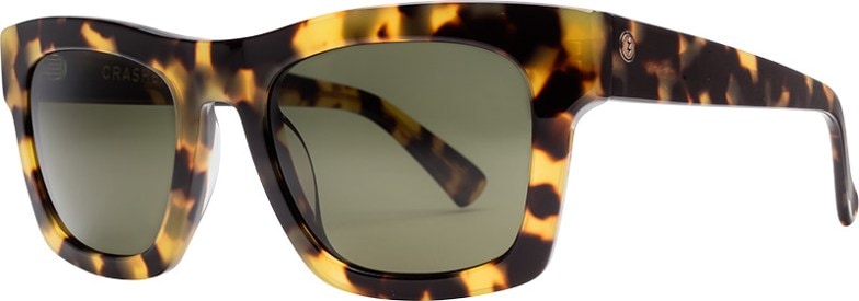 Crasher 49 sunglasses viewed from the front, showcasing the chunky rectangular design and lens clarity.