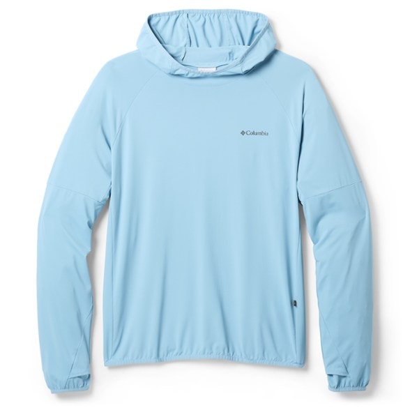 Front view of Skien Valley Pro men's hoodie showcasing insect repellent fabric and sun protection hoodie features