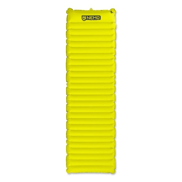 NEMO Astro Lightweight Sleeping Pad in a tent setting, demonstrating its comfort and support.