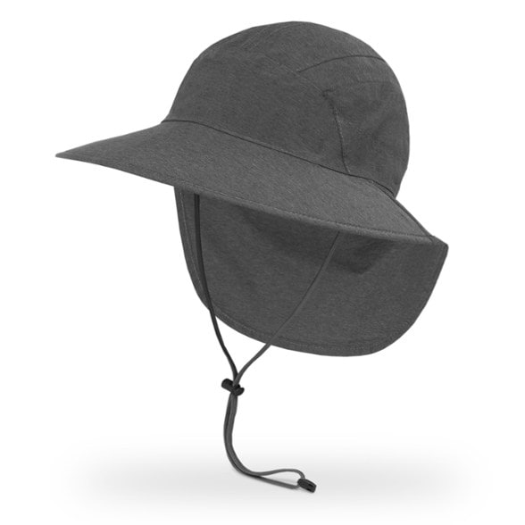 Explorer's Choice Sun Hat shown in a scenic hiking landscape, highlighting its functionality and style.