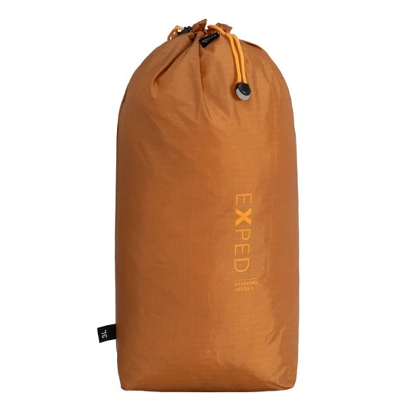 VersaLite Waterproof Stuff Sack showcasing its drawstring closure during a hiking trip.