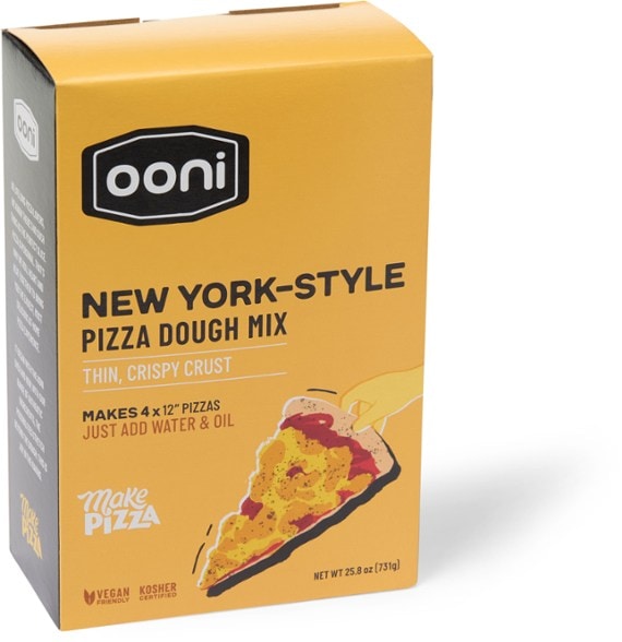 Ooni New York-style pizza dough mix in a bowl, ready for preparation.