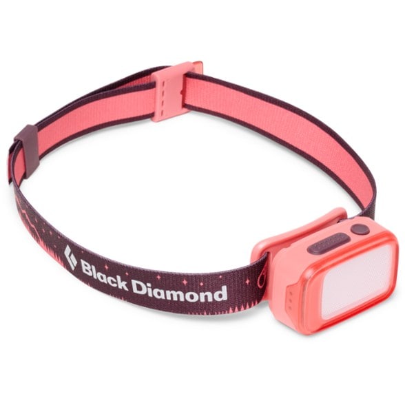 Wiz Kid LED headlamp for kids, showcasing its bright illumination and adjustable head.