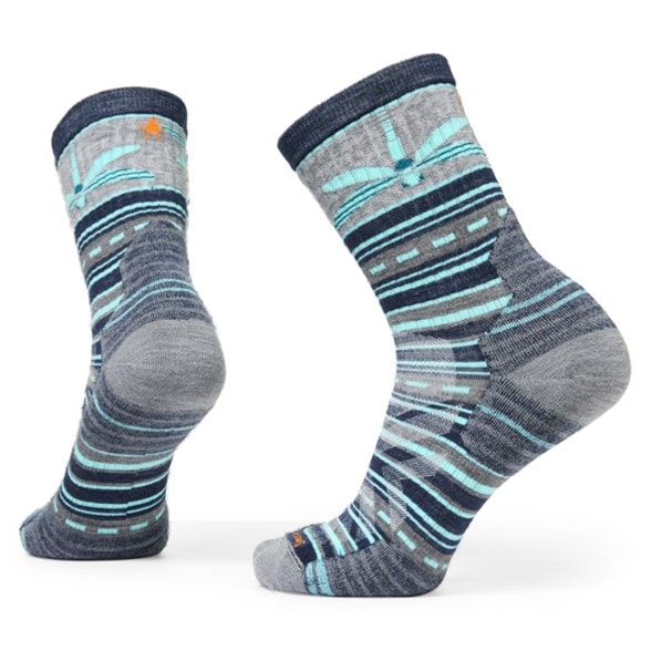 Close-up of Smartwool women's hiking socks showing cushioning and seam details.