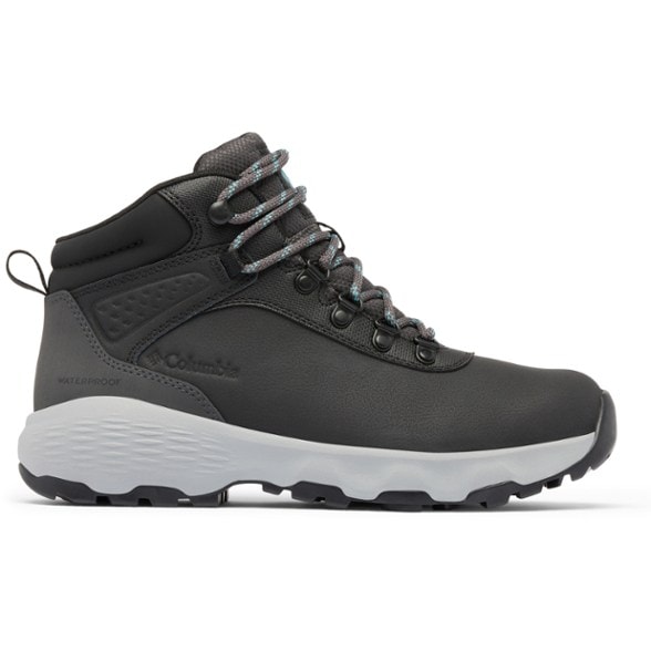 Side view of Columbia TrailFlex leather hiking boots showing ankle support and rugged sole