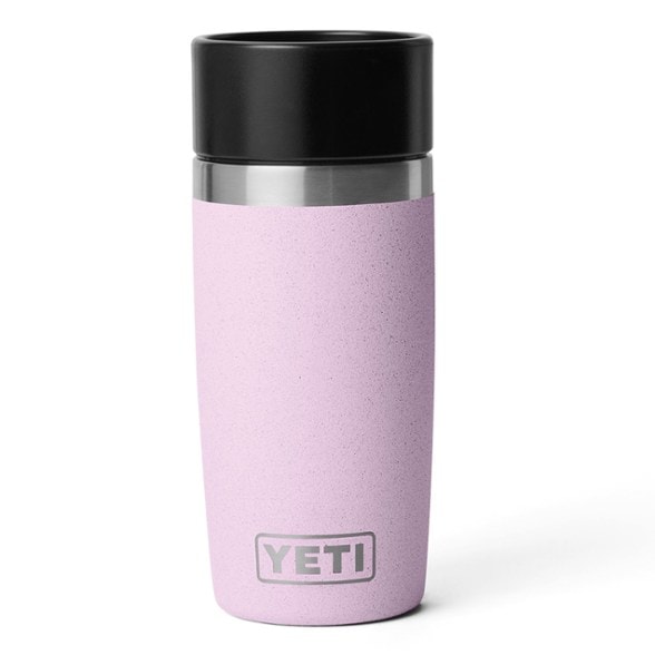 Side view of YETI travel bottle showcasing the leakproof commuter cap