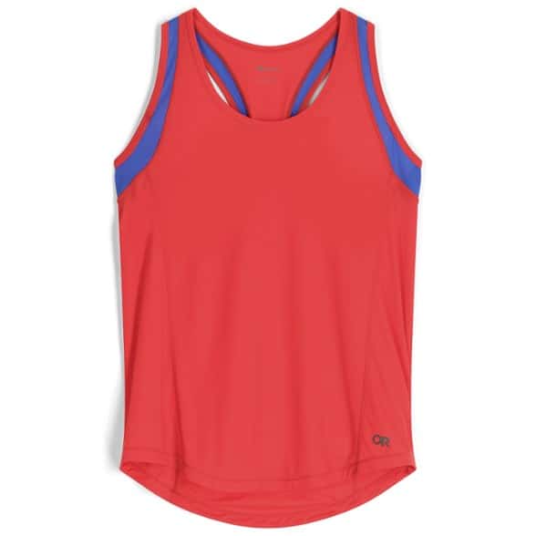 Front view of the UV Shield Echo Women's Tank Top showcasing its racerback design.