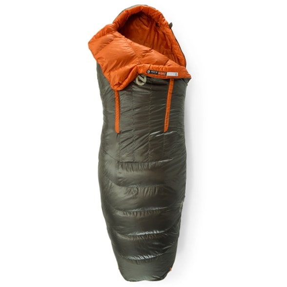 NEMO Endless Promise 30 down sleeping bag showcasing its Thermo Gill vents and Blanket Fold design.