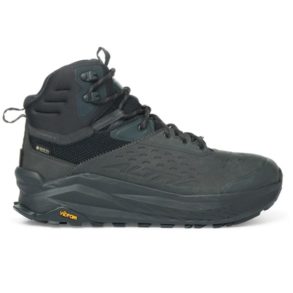 Altra Olympus 6 Hike Mid GTX boots showcasing waterproof features from the side.
