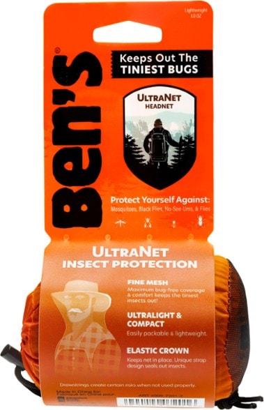UltraNet insect head net worn by a hiker in a forest setting, showing superior visibility and bug protection.