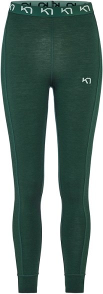 Front view of Klara high-waisted merino wool leggings showing slim fit and comfort-focused waistband