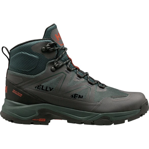 Cascade Pro Waterproof Hiking Boots for Men on rocky terrain, demonstrating their grip and stability.