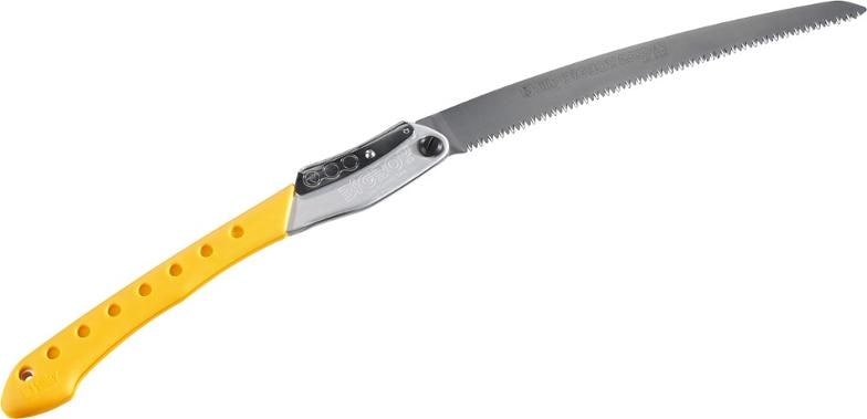 Bigboy 2000 Folding Saw with curved blade cutting branches outdoors