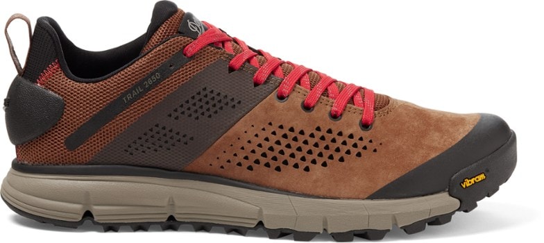 Danner Trail 2650 hiking shoes from the side, showcasing the durable suede and mesh design.