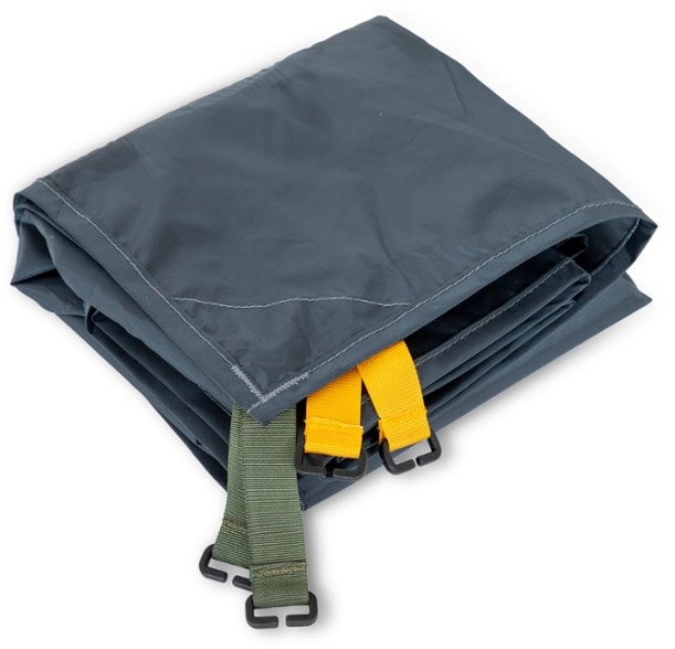 Close-up of the NEMO Dragonfly Bikepack footprint showcasing waterproof material.