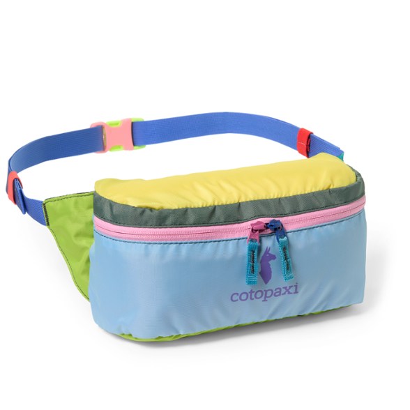 Eco-Friendly Bataan Del Dia Waist Pack showcasing vibrant colors and adjustable straps.