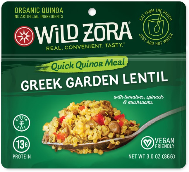 Mediterranean Lentil Quinoa Bowl served outdoors with a scenic background