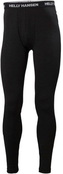 Front view of men's thermal underwear base layer pants in charcoal gray with reinforced seams