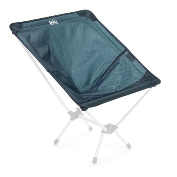 Front view of the durable replacement seat for Flexlite Air camp chair showcasing its ripstop nylon texture.