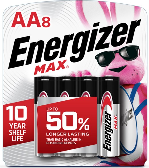 Energizer MAX AA batteries pack of 8 displayed on a white background.