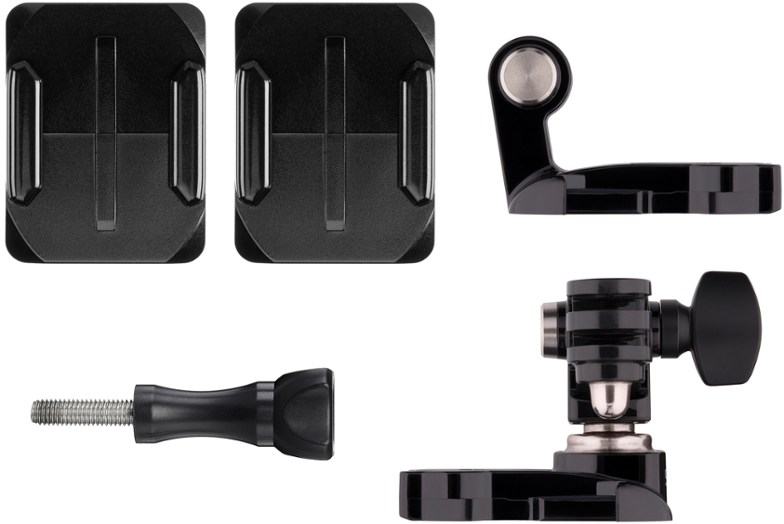 Adjustable GoPro helmet mount showing front view attachment