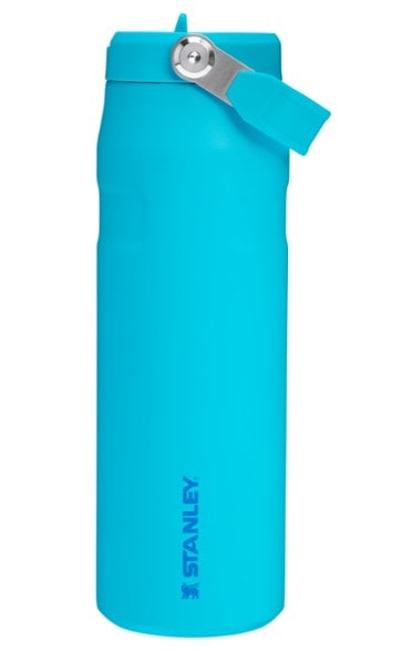 AeroLight water bottle showcasing the flip straw lid from a top angle.