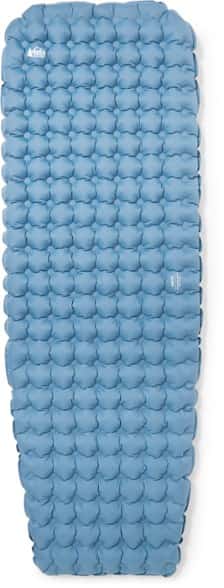 Helix Premium Insulated Air Sleeping Pad from a side view in a tent