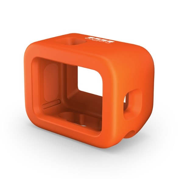 AquaGuard GoPro Floaty in bright orange, perfect for visibility in water.