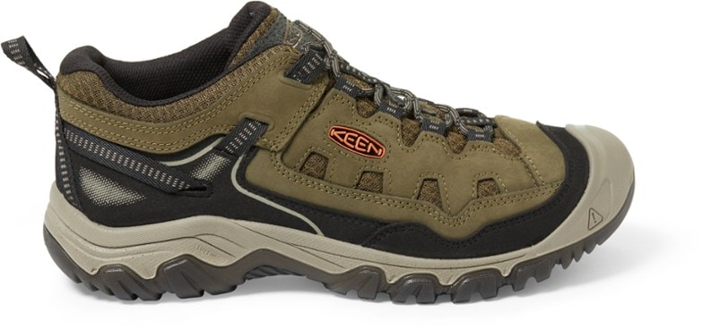 Side view of Targhee IV Vent men's hiking shoes showcasing the breathable design.