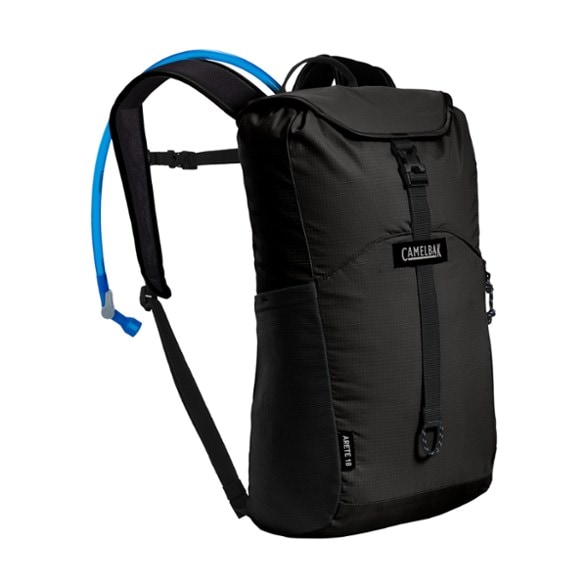 CamelBak Arete 18 hydration pack front view in a hiking setting.