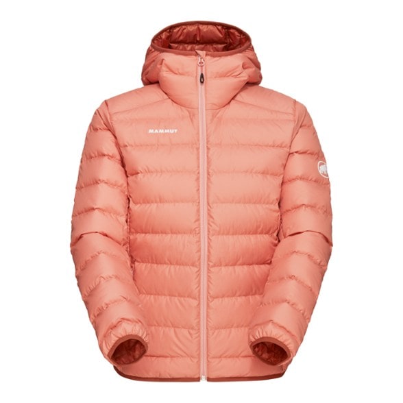 Mammut Waymarker Down Jacket for Women in a winter landscape, showcasing warm insulation.