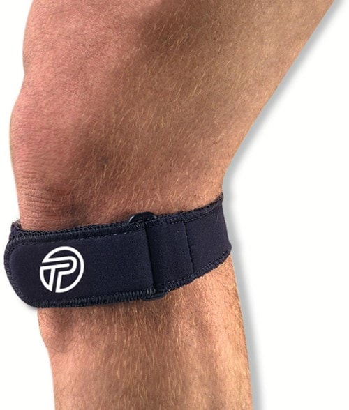 Dynamic Patellar Tendon Support Strap showcasing a side view with adjustable VELCRO® closure.