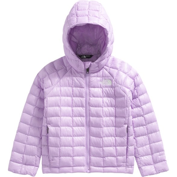 Front view of EcoThermal Toddler Hooded Jacket in outdoor setting, showcasing its features.