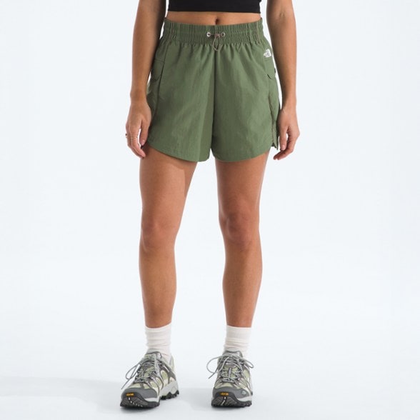 Close-up of the TrailBlazer women's windproof cargo shorts showcasing the fabric and pockets.