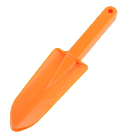 Compact camping trowel for backpackers, showcasing its lightweight design and comfortable handle.