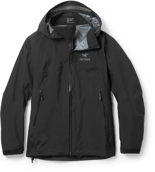 Arc'teryx Women's Beta AR Jacket in action on a snowy mountain trail.