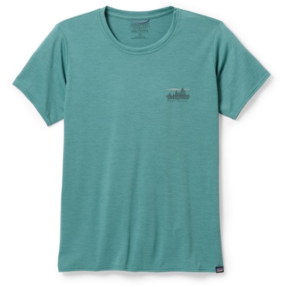 Front view of the Eco-Friendly Quick-Dry Graphic Tee for Women, showcasing its vibrant design and moisture-wicking fabric.