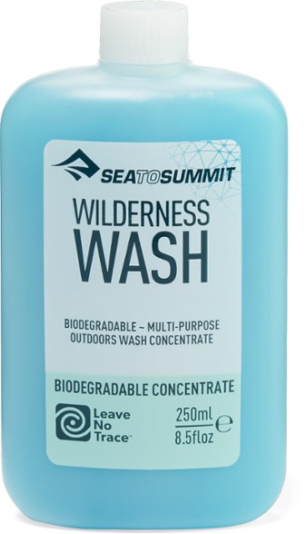 Eco-Friendly Wilderness Wash in a camp setting, perfect for camping and hiking.