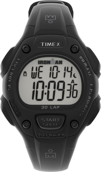 Timex Ironman 30-Lap watch showing chronograph features for workouts