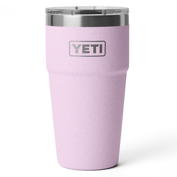 YETI stackable travel cup with MagSlider lid, ideal for camping use