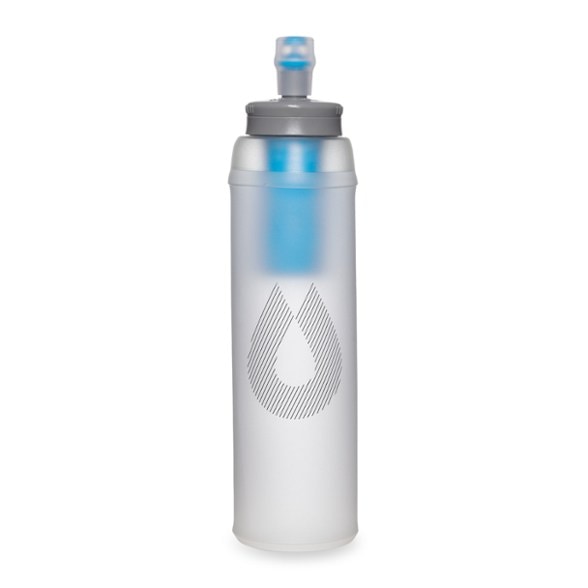 HydraPak UltraFlask showing the filter cap at an outdoor water source.