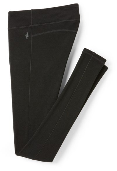 Close-up view of women's merino wool thermal leggings showcasing the fabric texture.