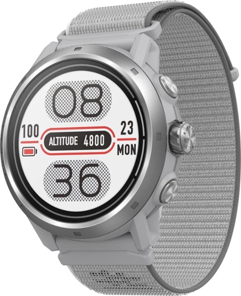 COROS APEX 2 Pro smartwatch displaying topographic map for trail navigation.