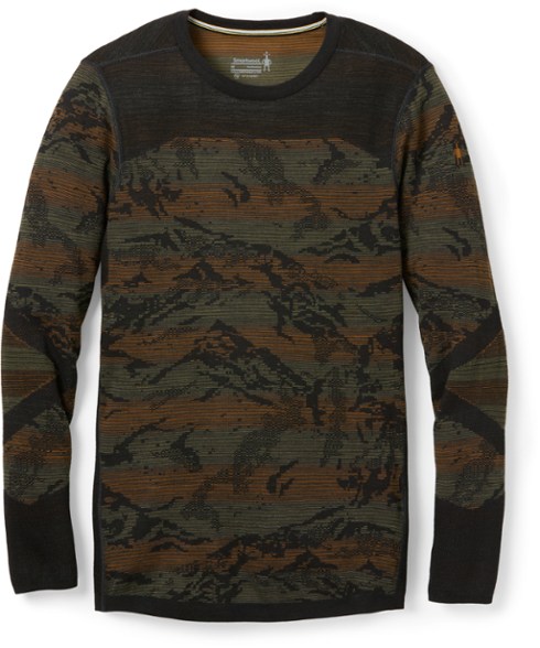 Smartwool Intraknit Merino Thermal Crew showcasing its breathable mesh ventilation from the back.
