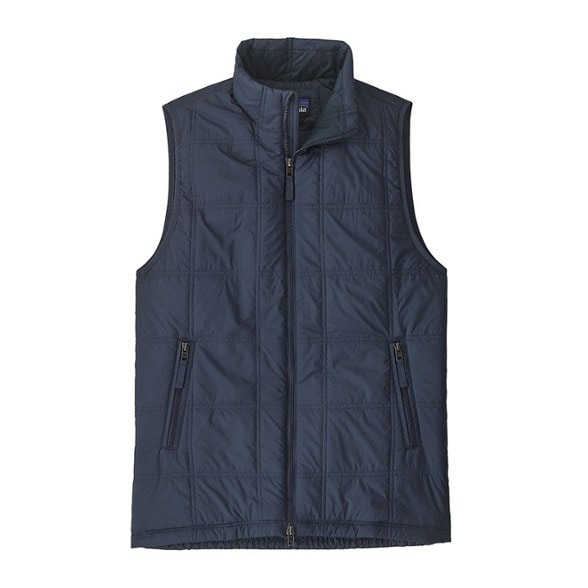 Front angle of the Canyon Drift insulated vest worn over a fleece—ideal for women's outerwear layering.