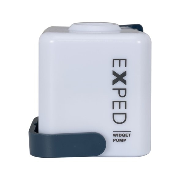 TriBeam AirCharge Lantern hanging from a tent loop during dusk, showing the soft ambient glow of the portable lantern.